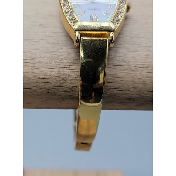 Peugeot Ladies Watch Quartz 21mm MOP Swarovski Crystal Dial 5.5" Gold Tone 7005 - Picture 5 of 12